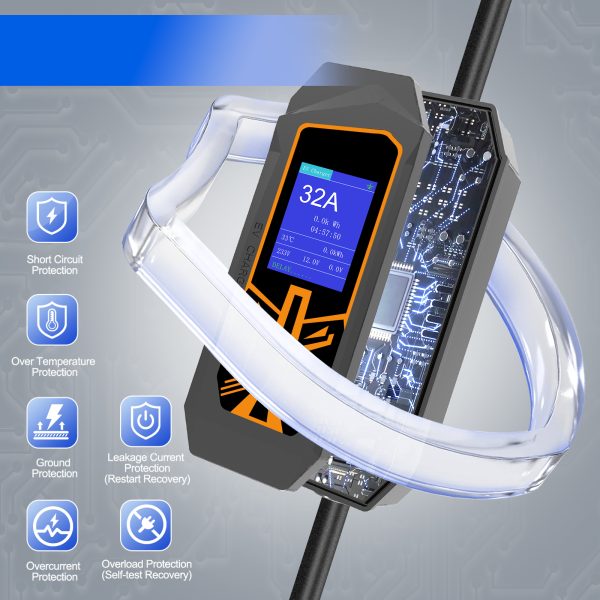 Cargador Portátil Tipo 2 para Auto Eléctrico 3.5kW Regulable (6A a 16A) – Cable 5m