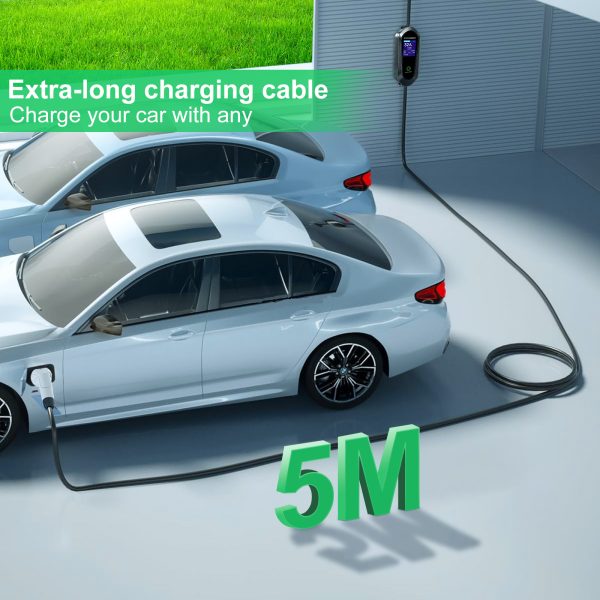 Cargador Portátil para Auto Eléctrico Tipo 2 3.5kW 16A con App | Cable 5M