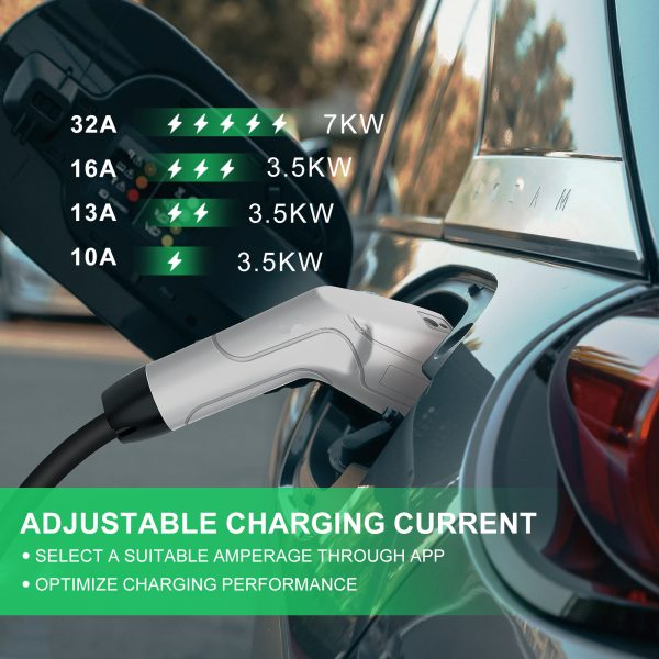 Cargador Portátil para Auto Eléctrico Tipo 2 3.5kW 16A con App | Cable 5M